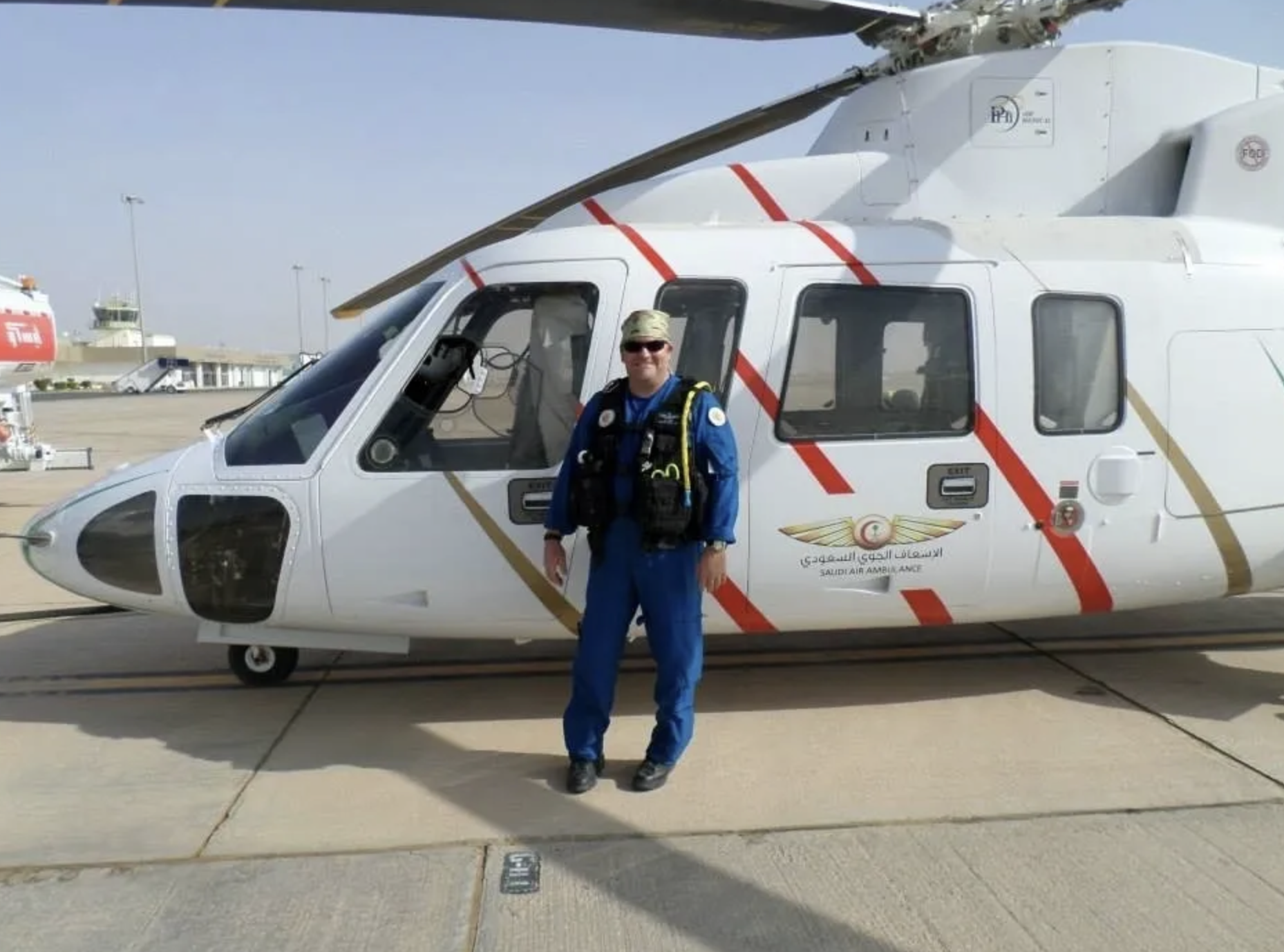 DJ Cline with Saudi Air Ambulance S-76