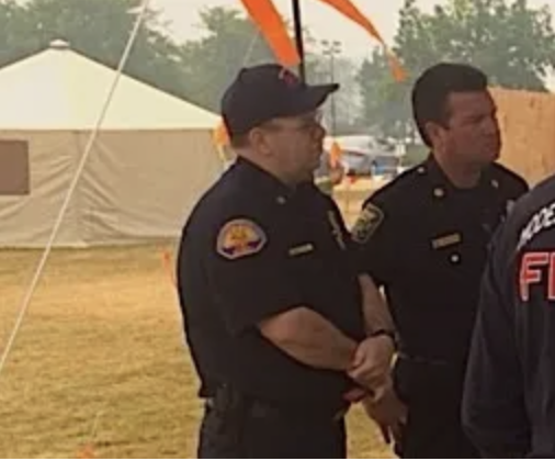 K. Hood at OES incident command post